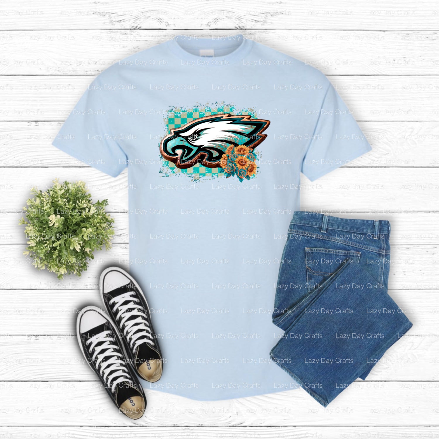 Eagles Mascot Head – School Spirit DTF Transfer (view 1 of 2) – by Lazy Day Crafts – DTF Transfers – School Mascot Apparel...