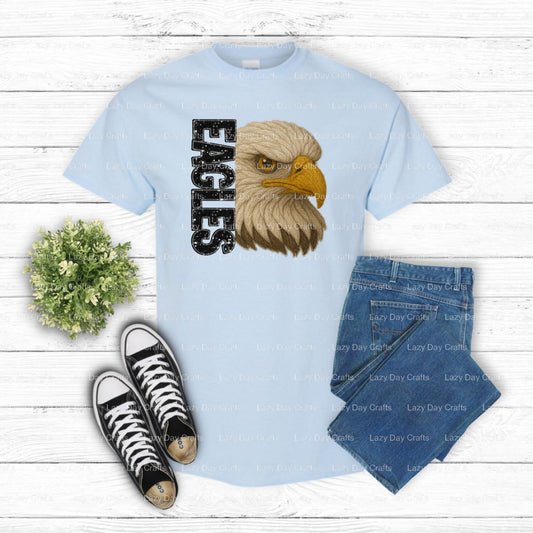 Eagles Mascot Head – School Spirit DTF Transfer (view 1 of 2) – by Lazy Day Crafts – DTF Transfers – School Mascot, DTF Tr...