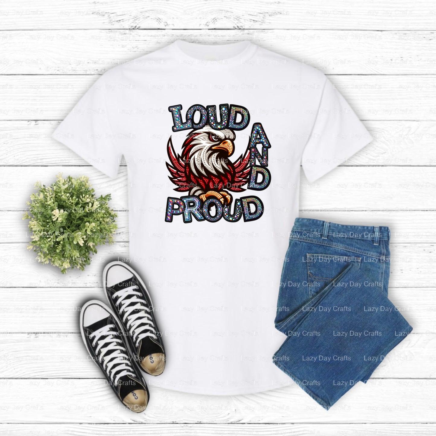 EAGLES Mascot Head – School Spirit DTF Transfer (view 2 of 2) – by Lazy Day Crafts – DTF Transfers – School Mascot, Appare...