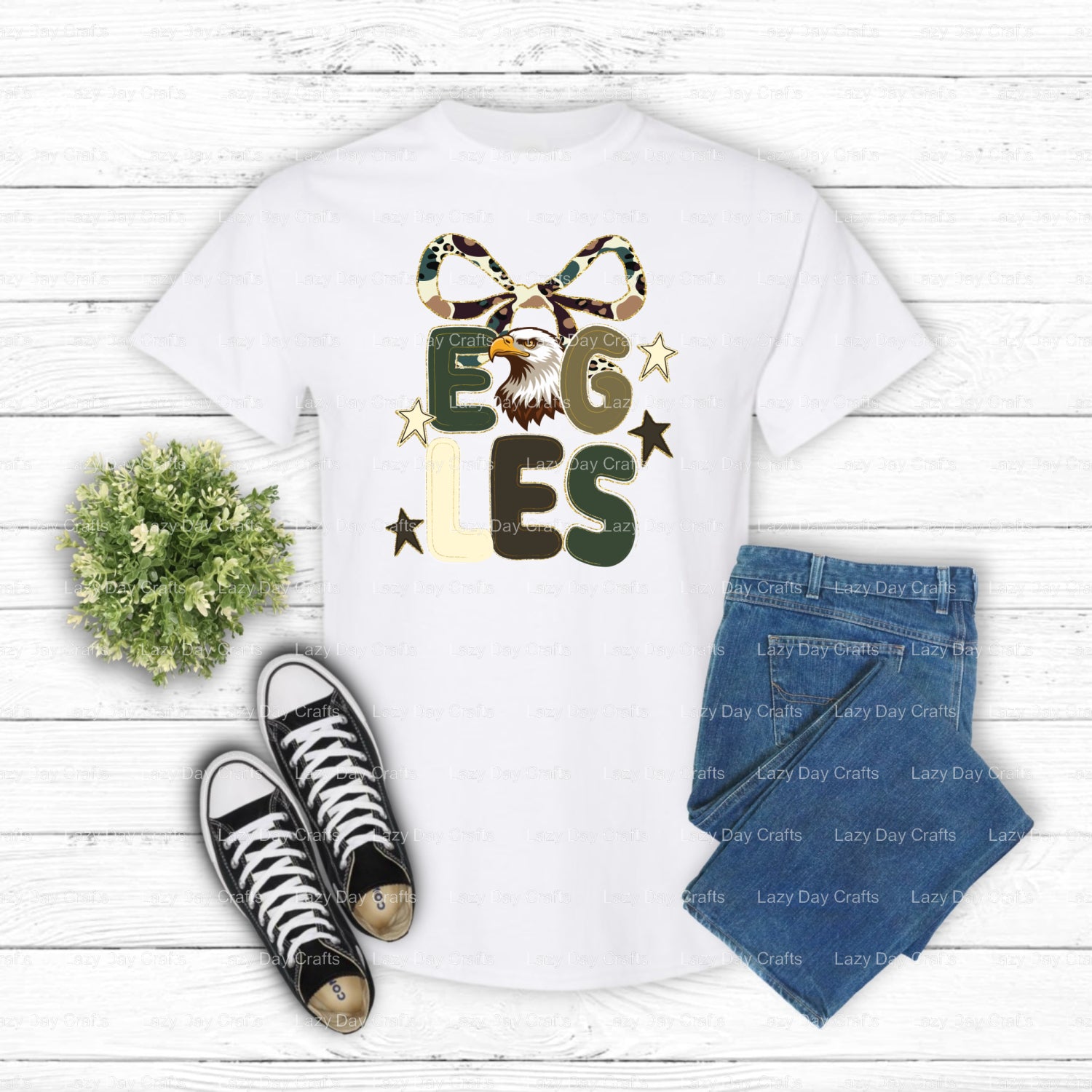 EAGLES – Ready to Press DTF Transfer (view 1 of 2) – by Lazy Day Crafts – DTF Transfers – DTF Transfers, custom apparel