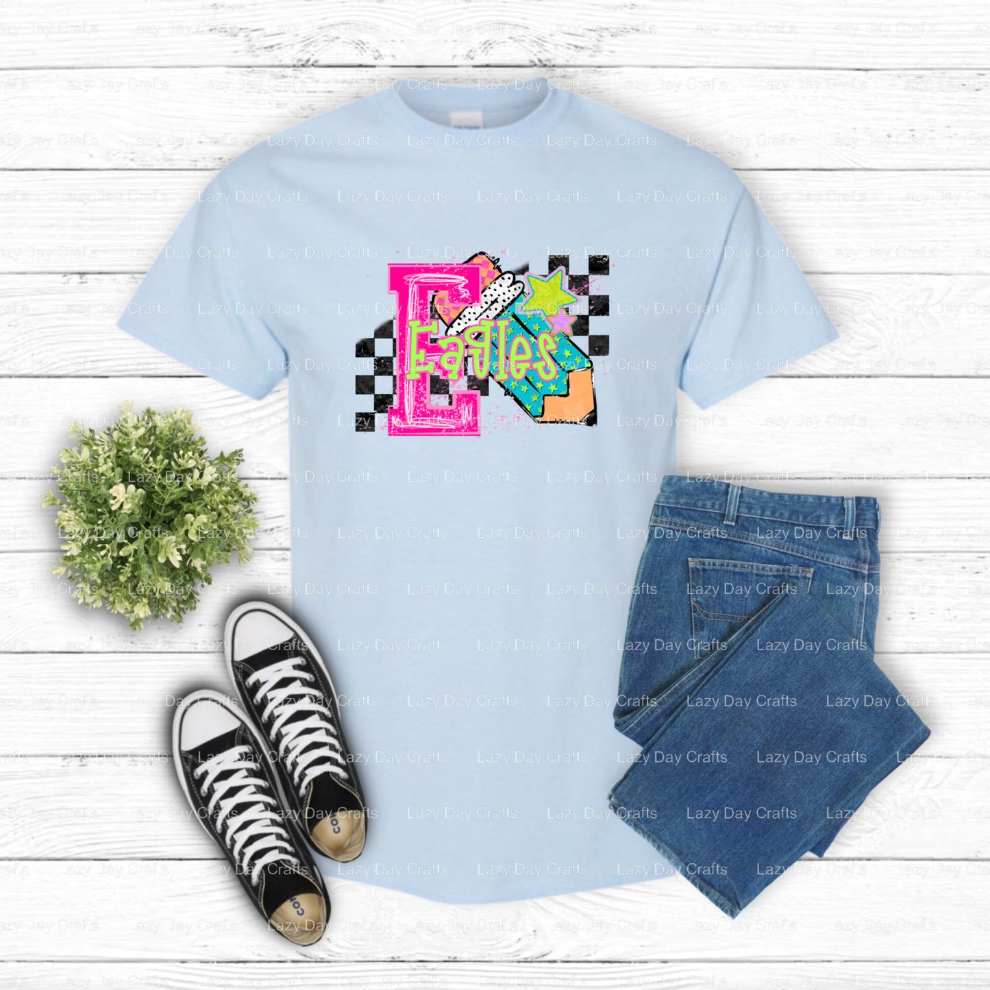 EAGLES – Ready to Press DTF Transfer (view 1 of 2) – by Lazy Day Crafts – DTF Transfers – DTF Transfers, Premade DTF