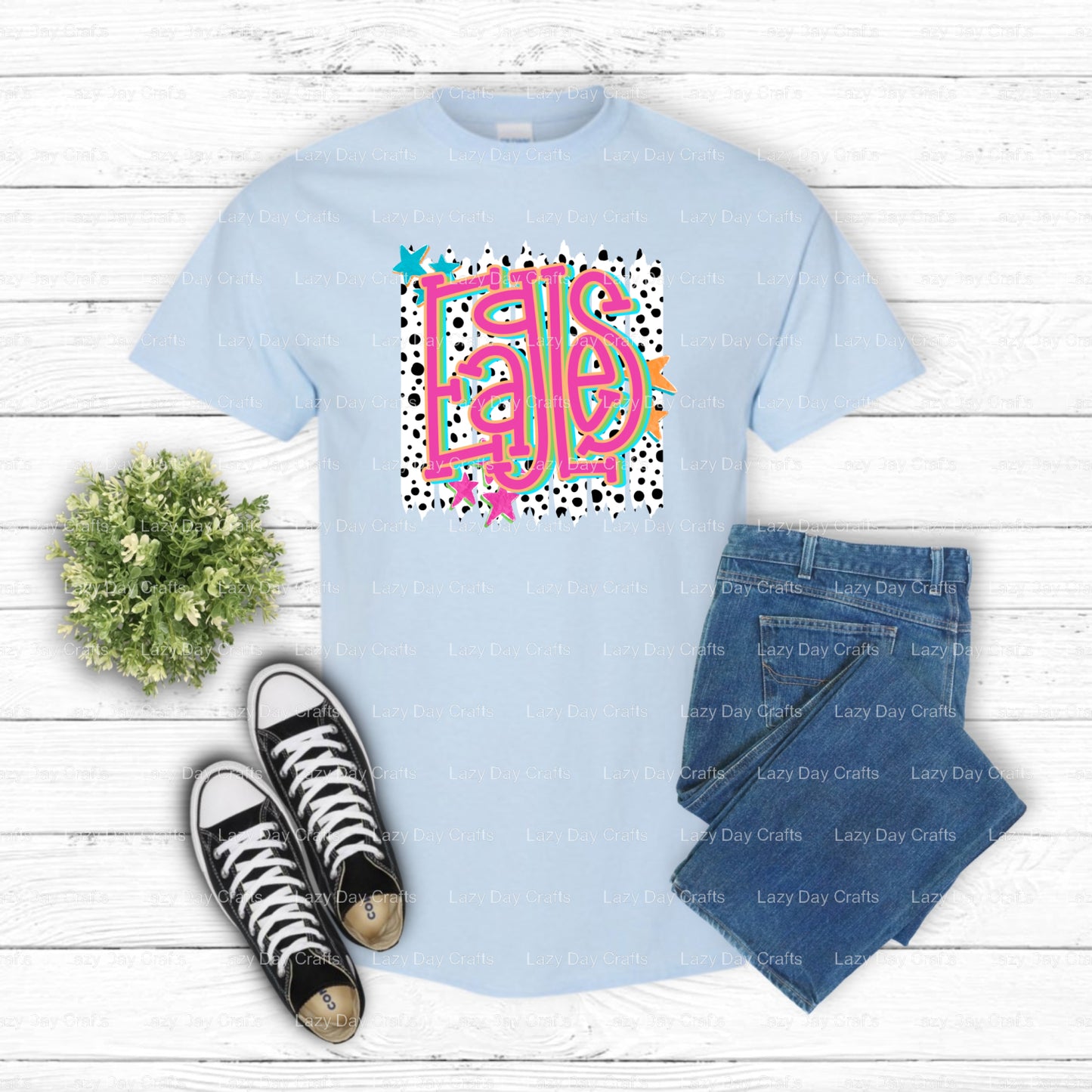 EAGLES – Ready to Press DTF Transfer (view 1 of 2) – by Lazy Day Crafts – DTF Transfers – DTF Transfers, custom apparel