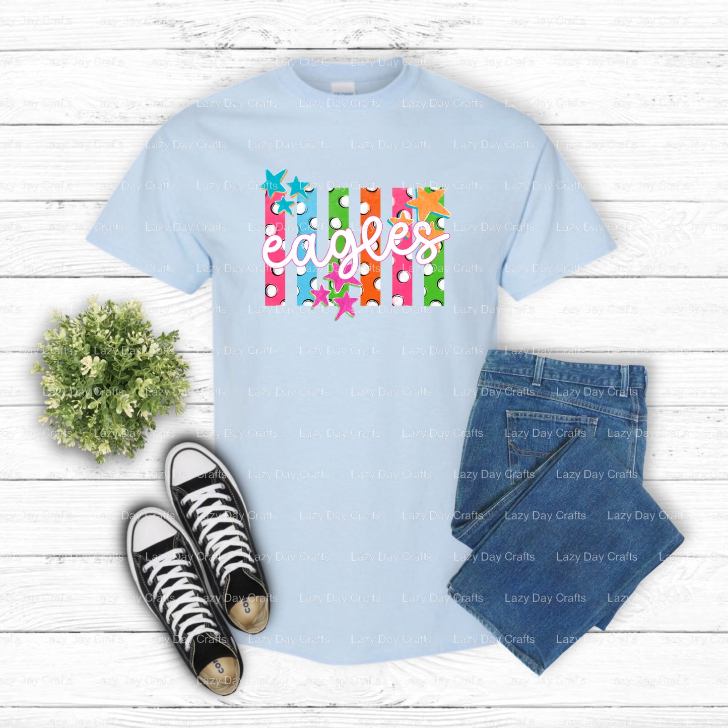 EAGLES – Ready to Press DTF Transfer (view 1 of 2) – by Lazy Day Crafts – DTF Transfers – DTF Transfers, Premade DTF