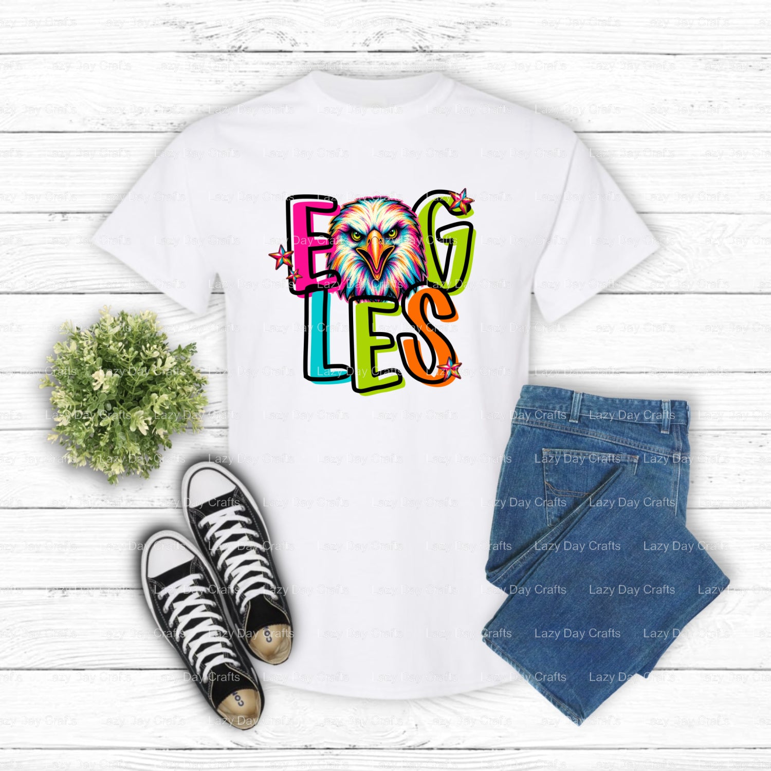 EAGLES – Ready to Press DTF Transfer (view 2 of 2) – by Lazy Day Crafts – DTF Transfers – DTF Transfers, custom apparel