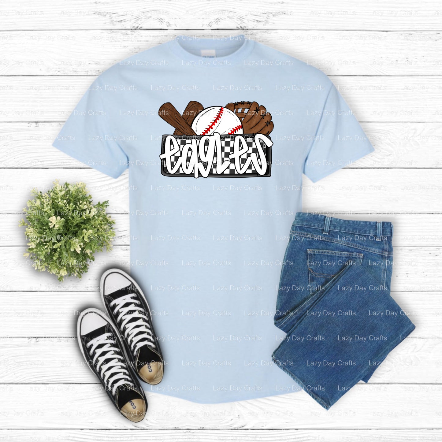 EAGLES School Mascot – DTF Transfer (view 2 of 2) – by Lazy Day Crafts – DTF Transfers – School Mascot, DTF Transfers