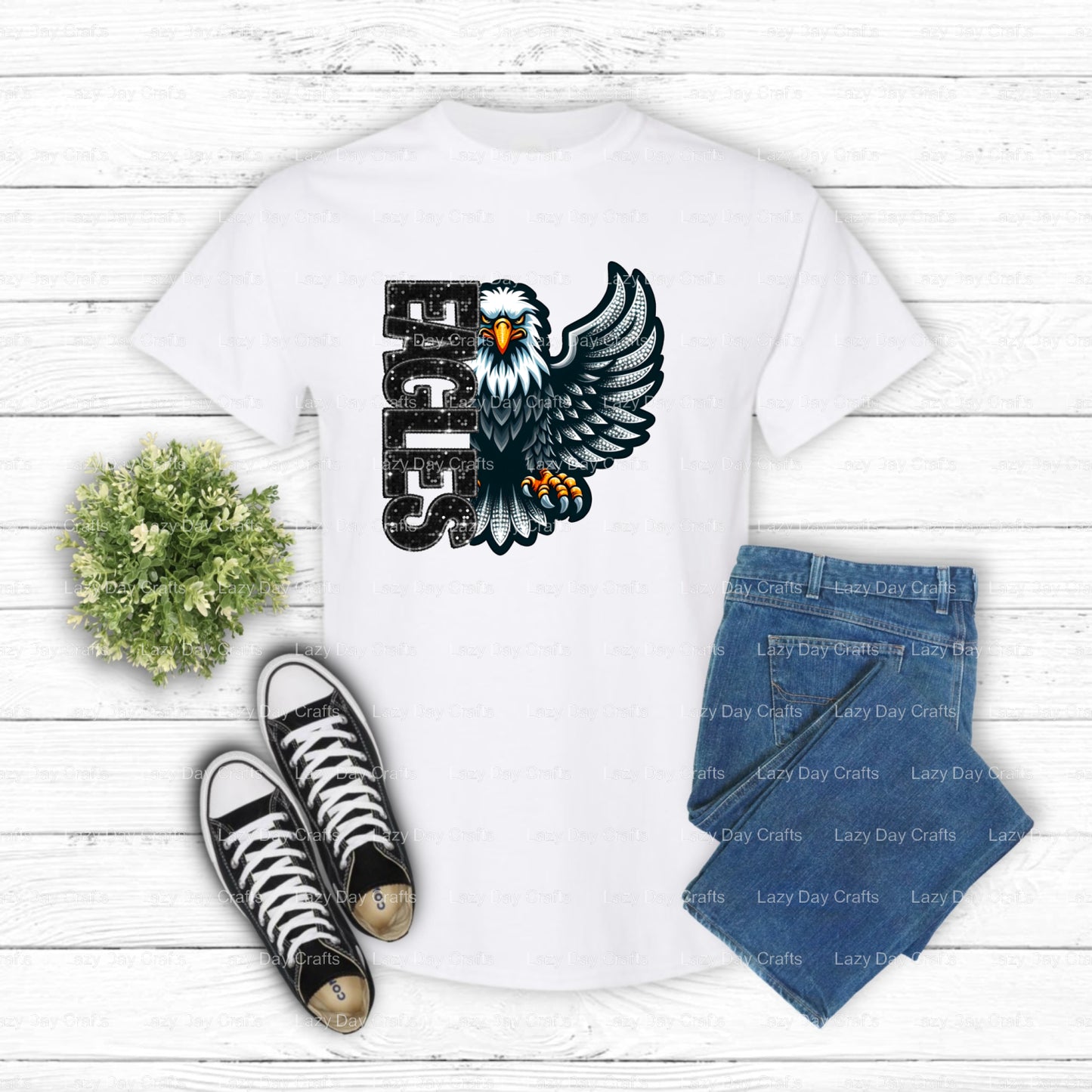 EAGLES School Mascot – Ready to Press DTF Transfer (view 2 of 2) – by Lazy Day Crafts – DTF Transfers – School Mascot, DTF...