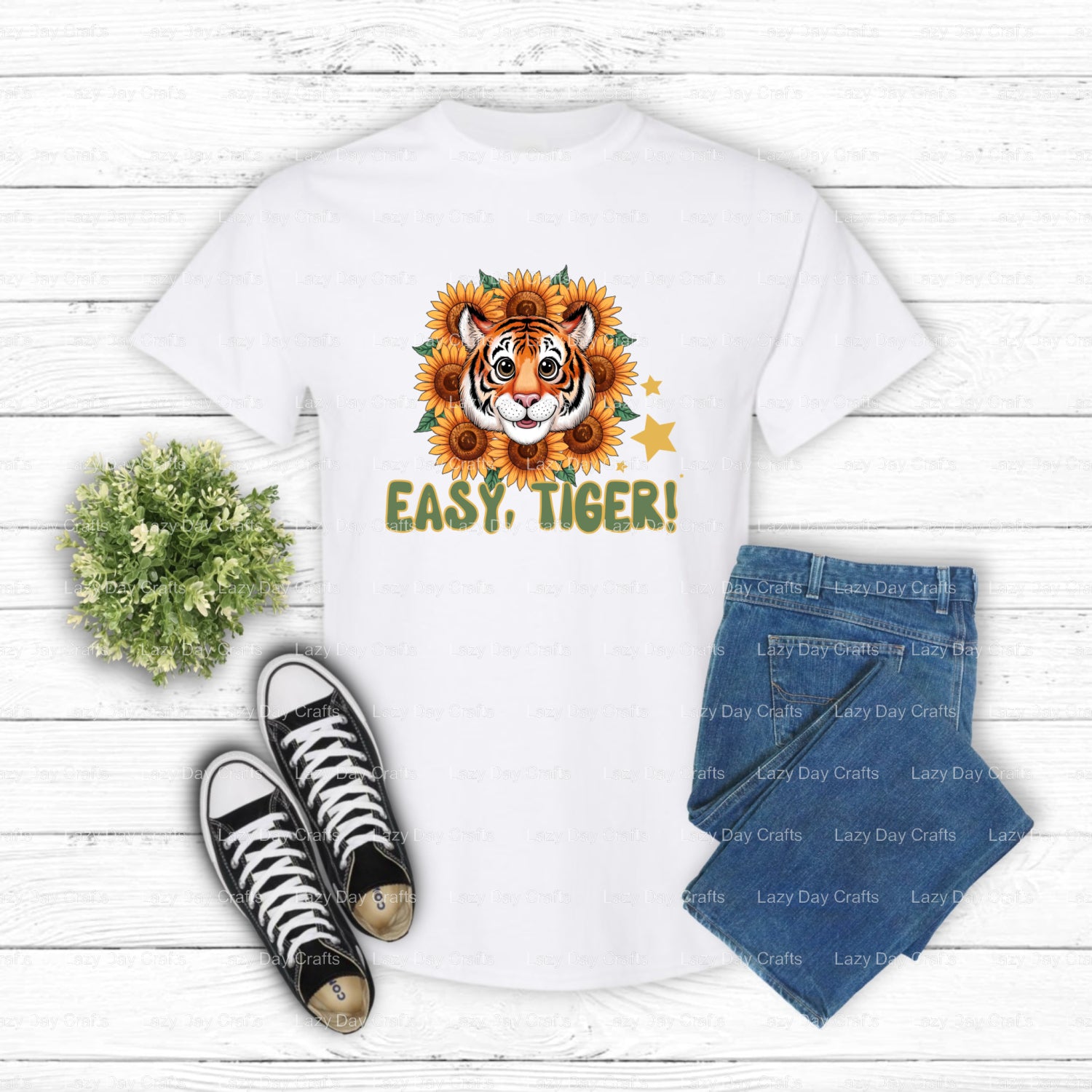 Easy Tiger – School Spirit DTF Transfer (view 1 of 2) – by Lazy Day Crafts – DTF Transfers – DTF Transfers, Premade DTF