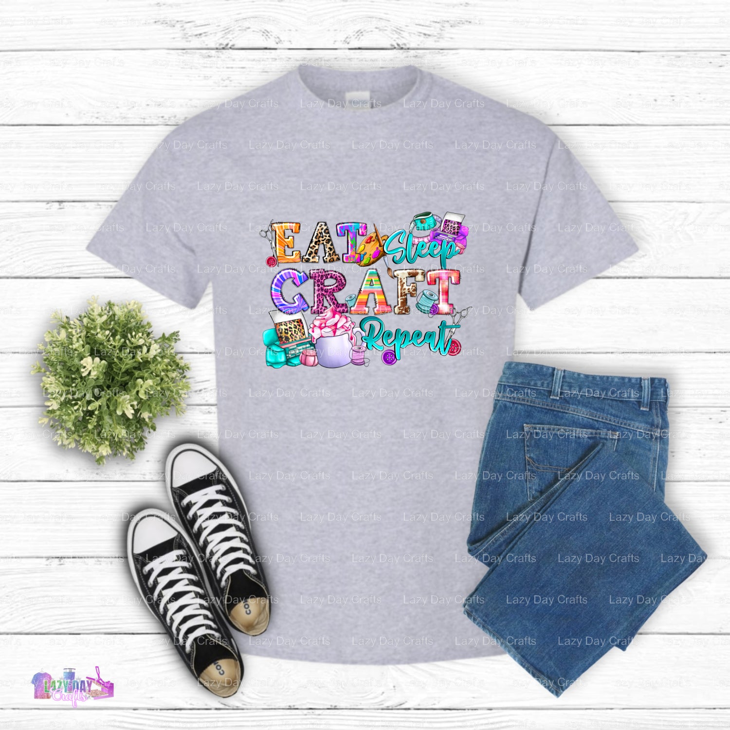 Eat Craft Repeat – Crafting DTF Transfer (view 1 of 2) – by Lazy Day Crafts – DTF Transfers – Crafting, Hobbies