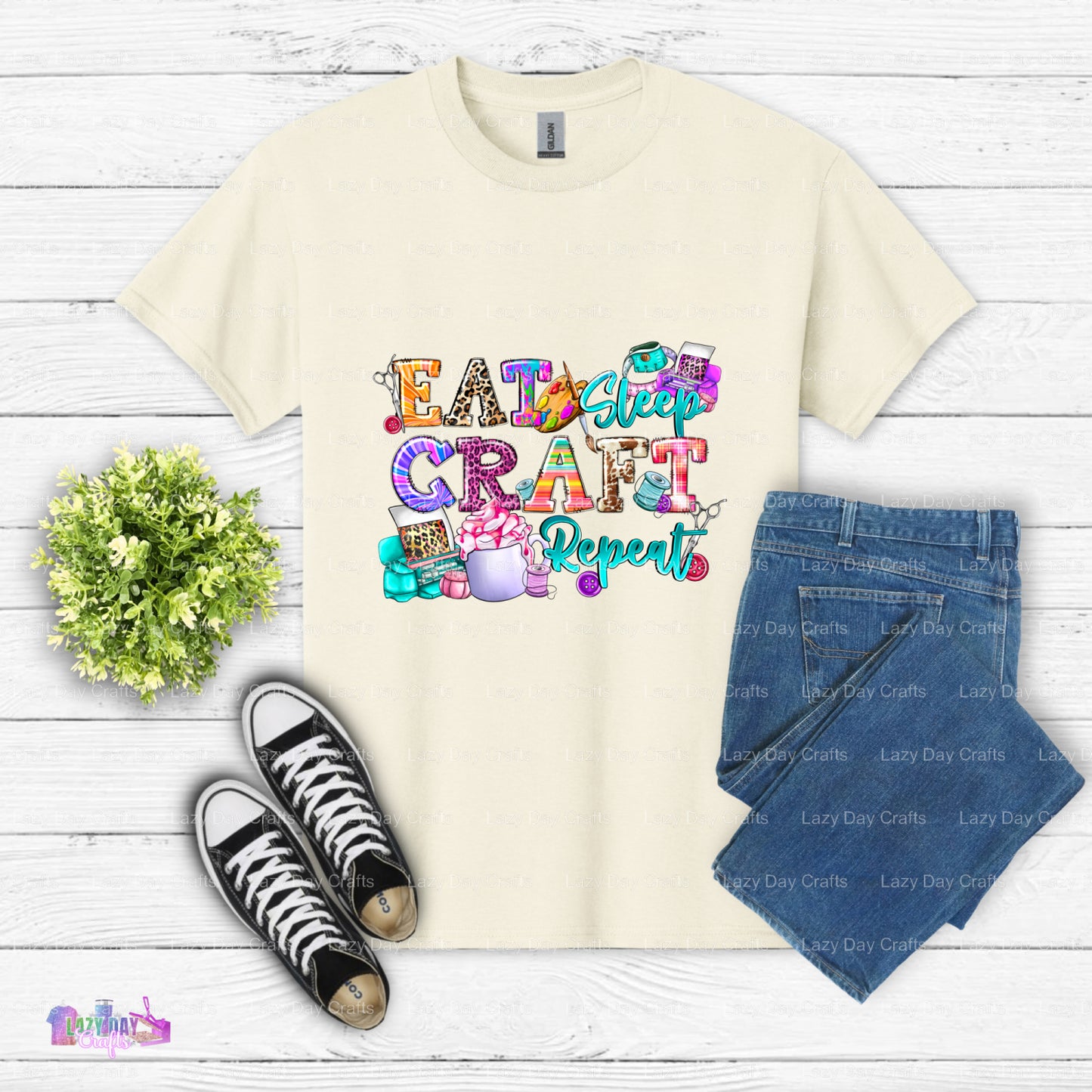 Eat Craft Repeat – Crafting DTF Transfer (view 2 of 2) – by Lazy Day Crafts – DTF Transfers – Crafting, Hobbies