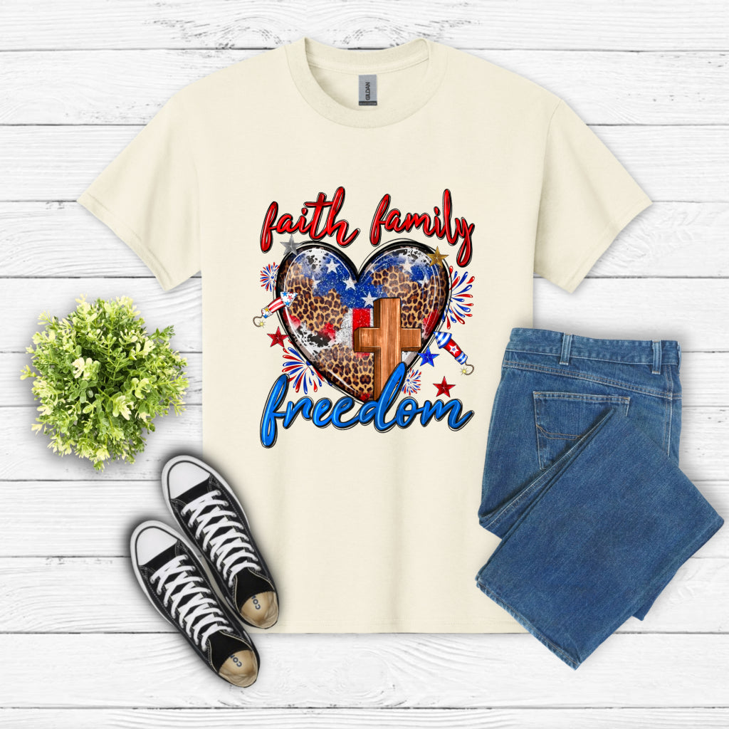 Faith Family Freedom – 4th of July DTF Transfer