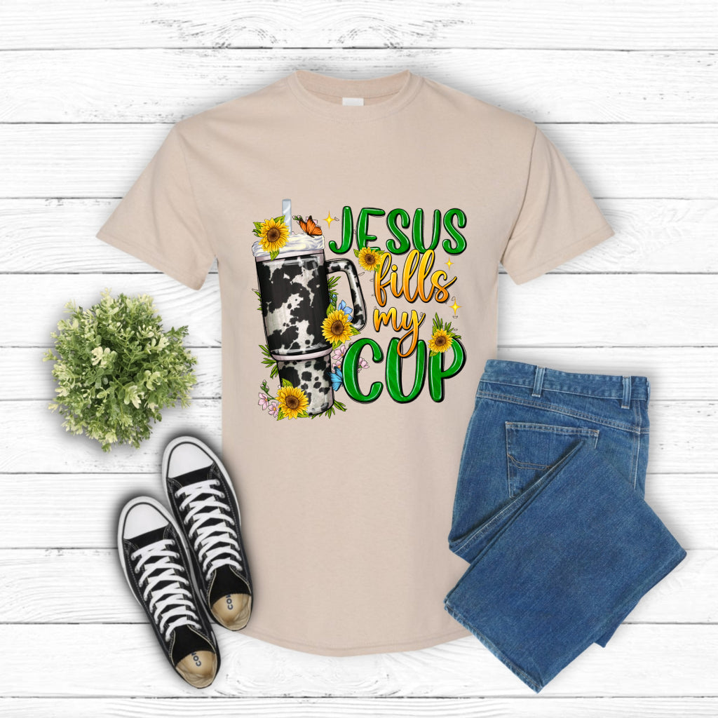 Jesus Fills My Cup Western Christian – DTF Transfer