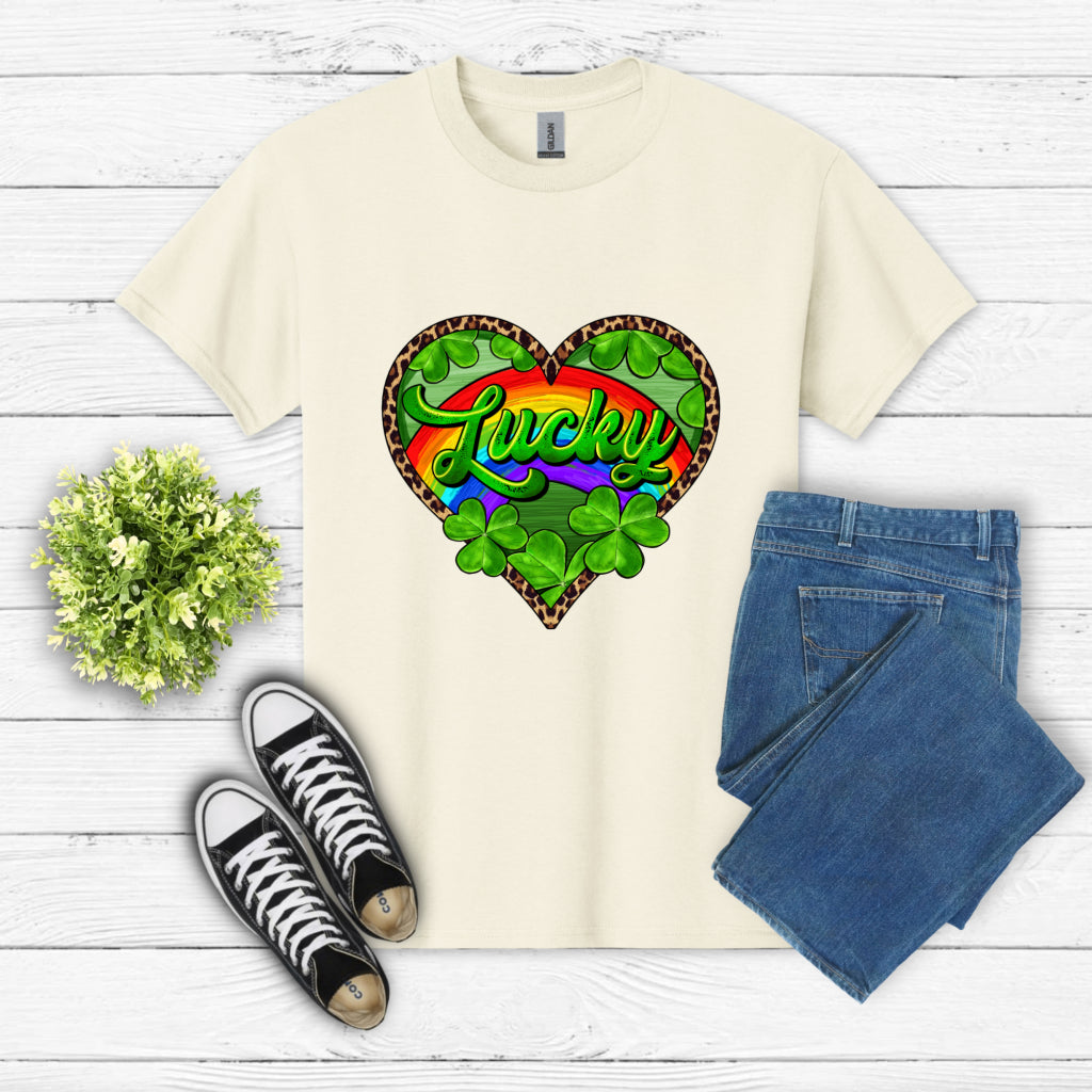 Leopard Print Heart St. Patrick's Day – DTF Transfer