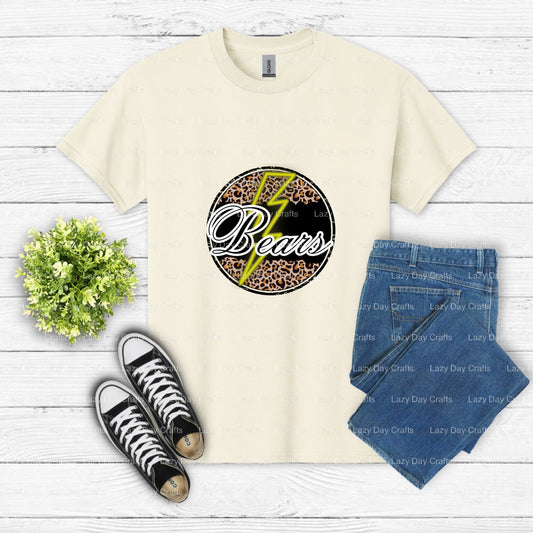 Energetic Bear Mascot – School Spirit DTF Transfer (view 1 of 2) – by Lazy Day Crafts – DTF Transfers – Lazy Day Crafts, D...