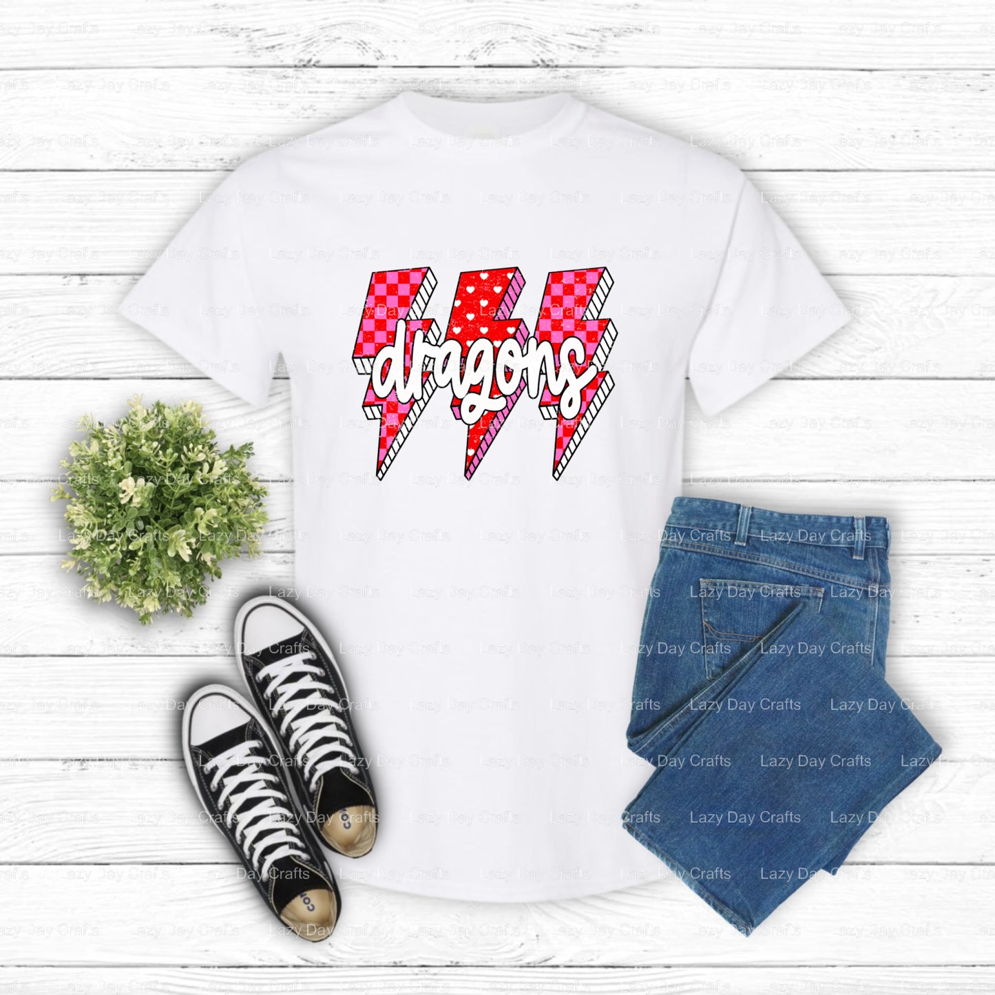 Energetic Dragon School Mascot – School Spirit DTF Transfer (view 1 of 2) – by Lazy Day Crafts – DTF Transfers – School Ma...