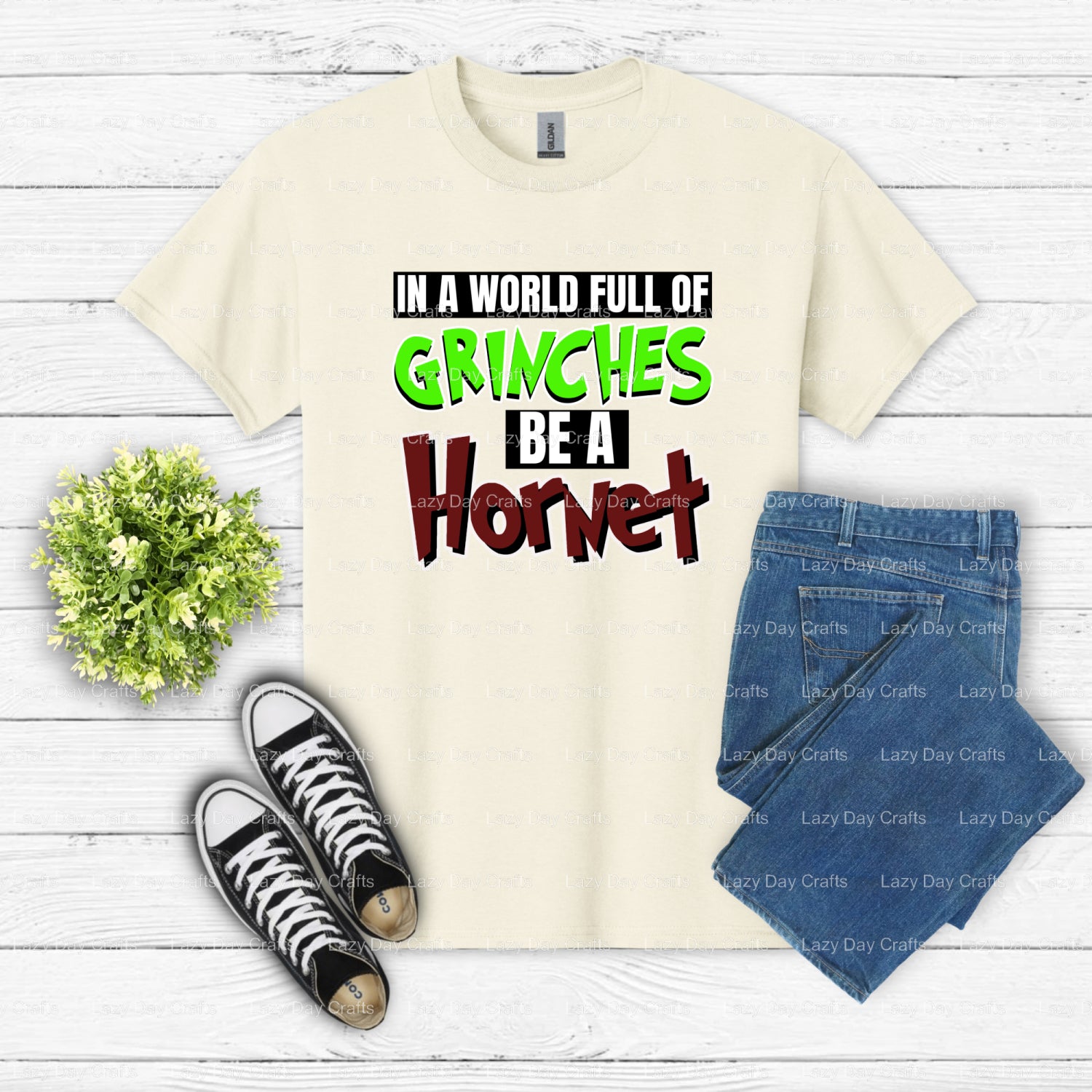 Energetic Hornet Mascot – School Spirit DTF Transfer (view 2 of 2) – by Lazy Day Crafts – DTF Transfers – School Mascot, A...