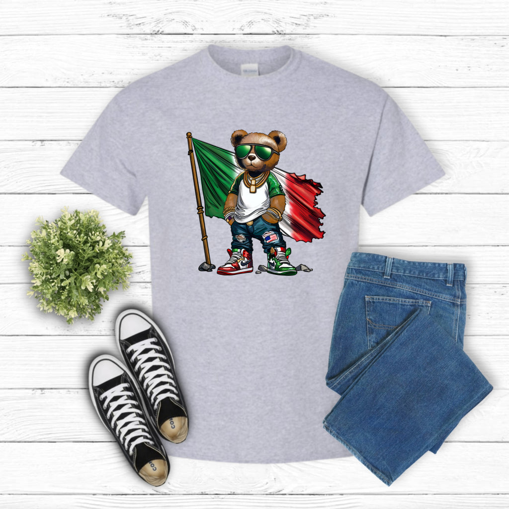 Mexico Flag Teddy Bear – Hispanic Heritage DTF Transfer