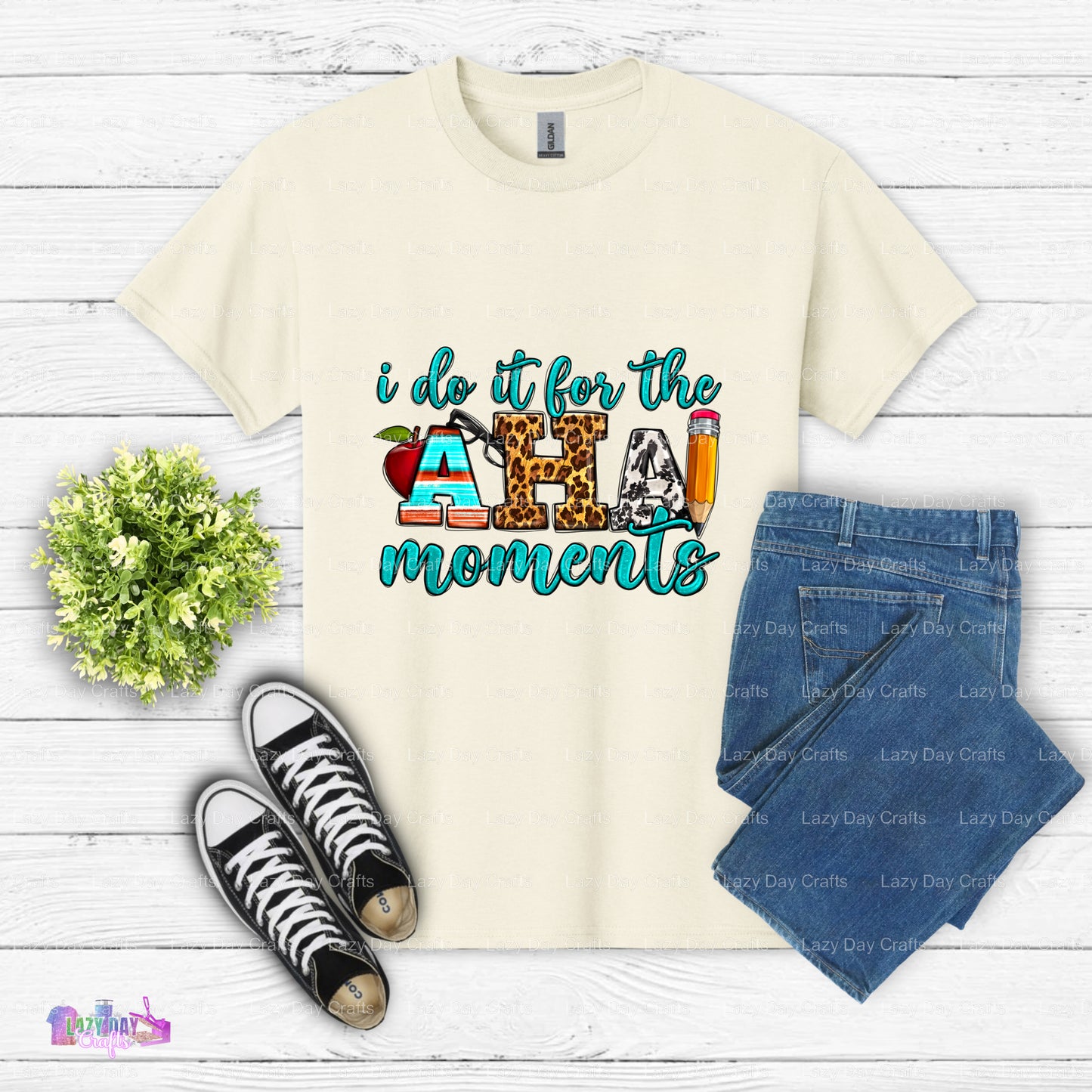 "I Do It For The Aha Moments" – Teacher DTF Transfer