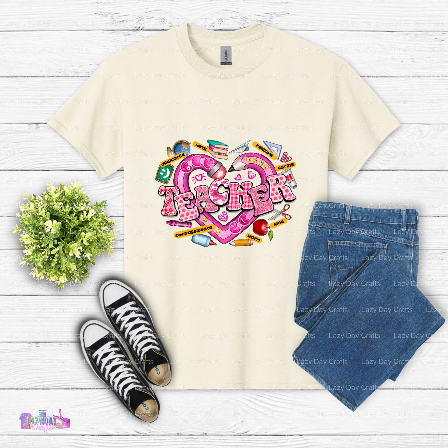 LOVE Teacher School Supplies – DTF Transfer