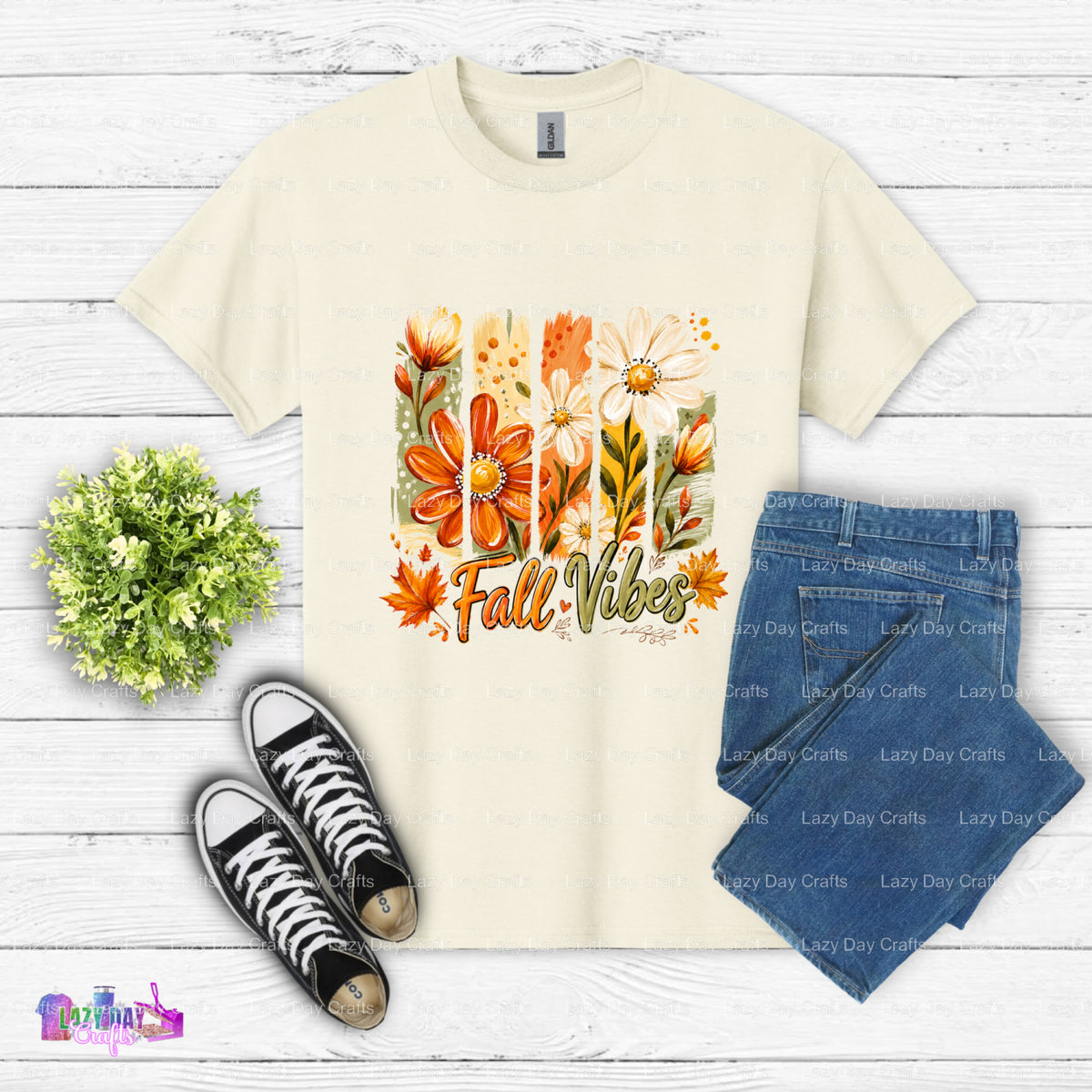 Fall Vibes – DTF Transfer (view 2 of 2) – by Lazy Day Crafts – DTF Transfers – DTF Transfers, custom apparel