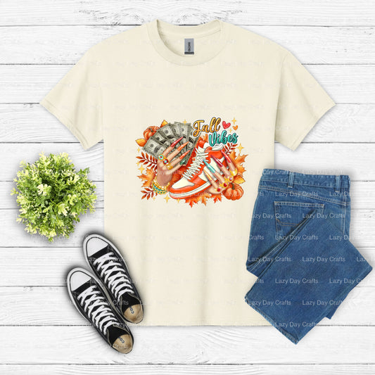 Fall Vibes – Ready to Press DTF Transfer (view 2 of 2) – by Lazy Day Crafts – DTF Transfers – DTF Transfers, custom apparel