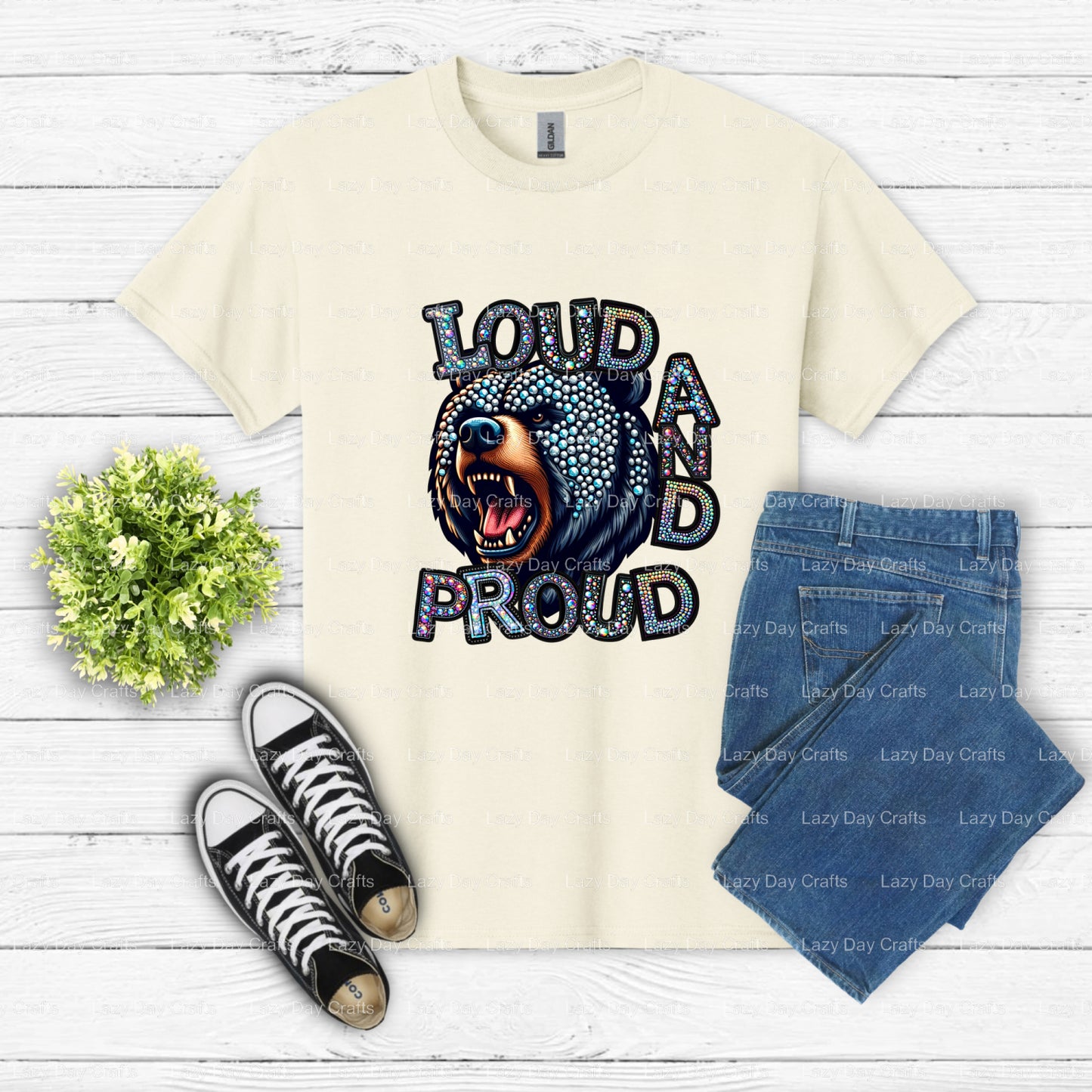 Fierce Bear Head Mascot – School Spirit DTF Transfer (view 2 of 2) – by Lazy Day Crafts – DTF Transfers – School Spirit, R...