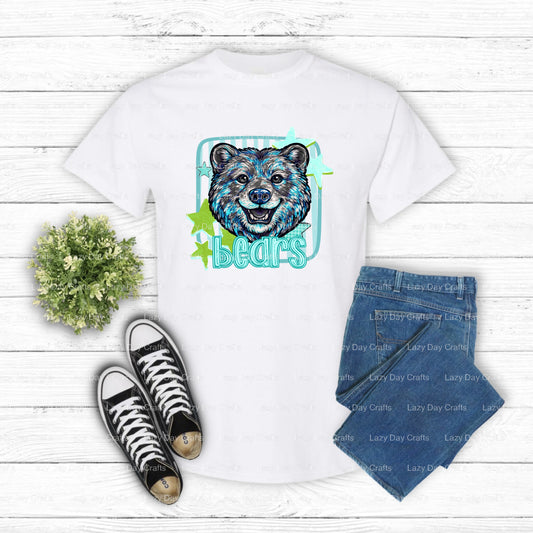 Fierce Bear Mascot – School Spirit DTF Transfer (view 1 of 2) – by Lazy Day Crafts – DTF Transfers – School Mascot Apparel...