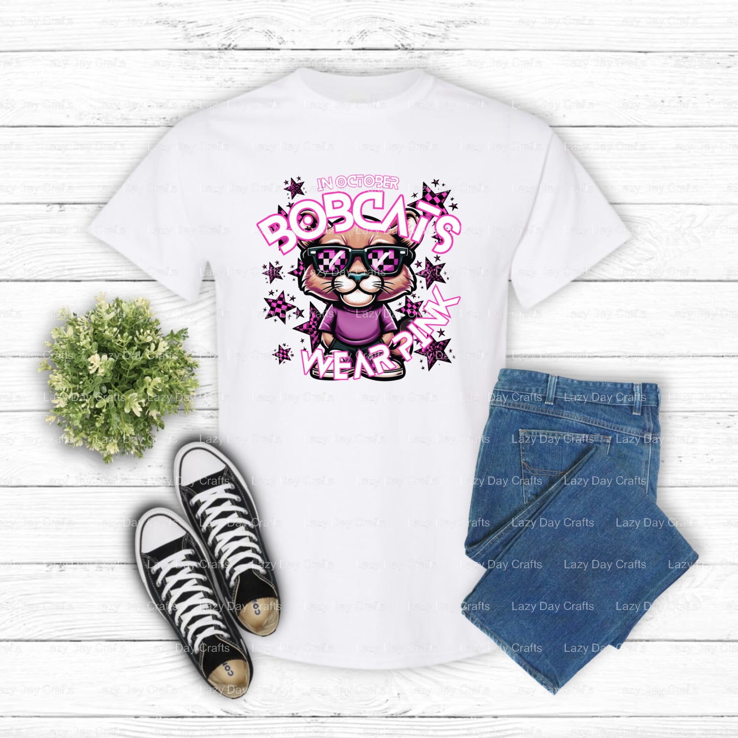 Fierce Bobcat Mascot – School Spirit DTF Transfer (view 1 of 2) – by Lazy Day Crafts – DTF Transfers – School Spirit, Appa...
