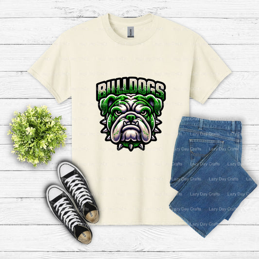 Fierce Bulldog Mascot – School Spirit DTF Transfer (view 1 of 2) – by Lazy Day Crafts – DTF Transfers – School Mascot, Pre...