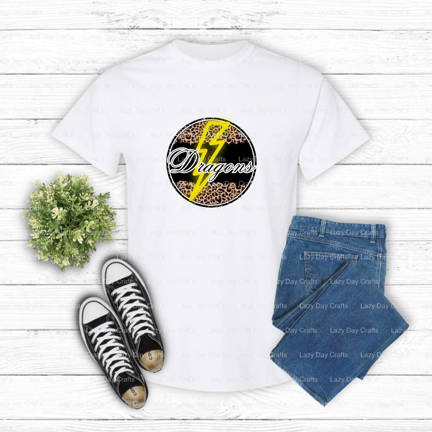 Fierce Dragon Mascot – School Spirit DTF Transfer (view 1 of 2) – by Lazy Day Crafts – DTF Transfers – School Mascot, DTF...