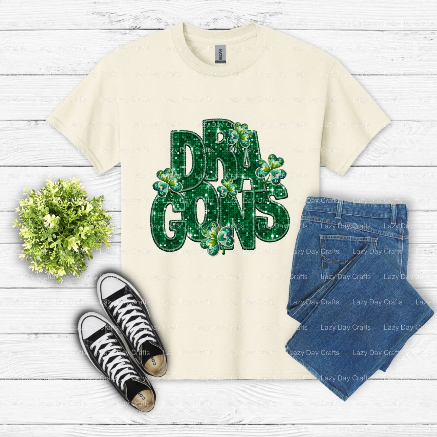 Fierce Dragon Mascot – School Spirit DTF Transfer (view 1 of 2) – by Lazy Day Crafts – DTF Transfers – School Mascot, Scho...