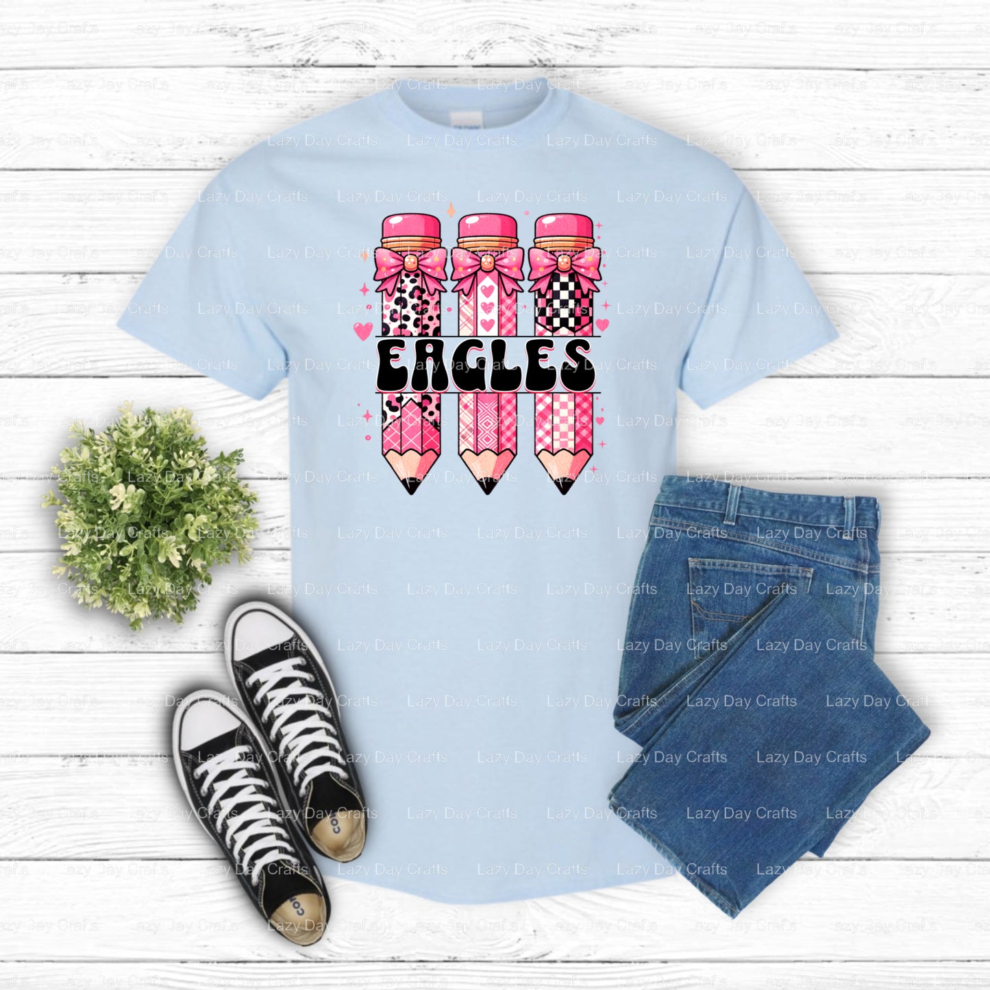 Fierce Eagle Head Mascot – School Mascot DTF Transfer (view 1 of 2) – by Lazy Day Crafts – DTF Transfers – School Mascot,...