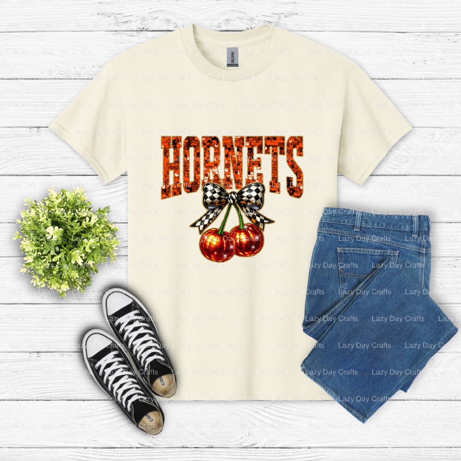 Fierce Hornet Mascot – School Spirit DTF Transfer (view 2 of 2) – by Lazy Day Crafts – DTF Transfers – School Mascot, Scho...