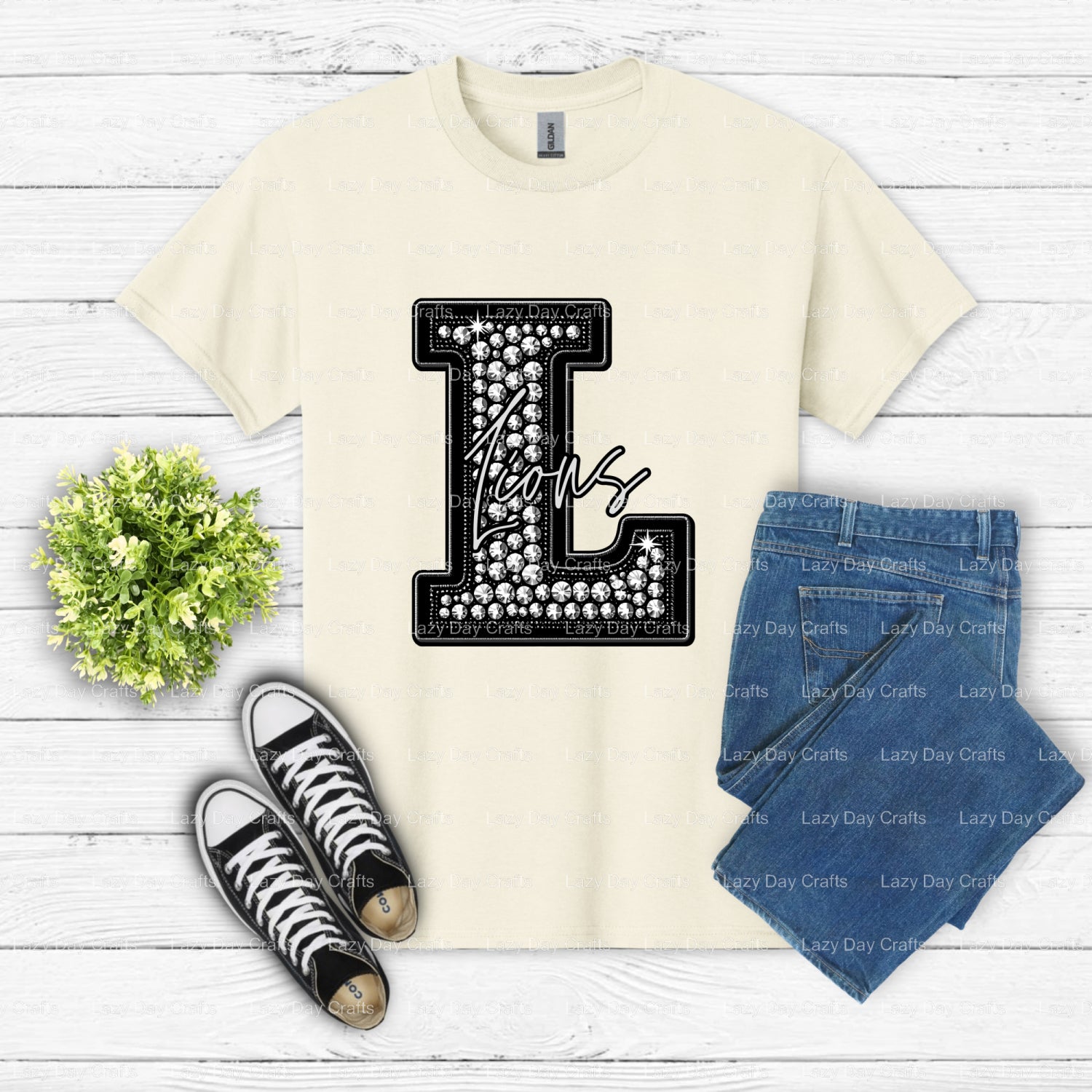 Fierce Lion Head Mascot – School Spirit DTF Transfer (view 1 of 2) – by Lazy Day Crafts – DTF Transfers – School Mascot, D...