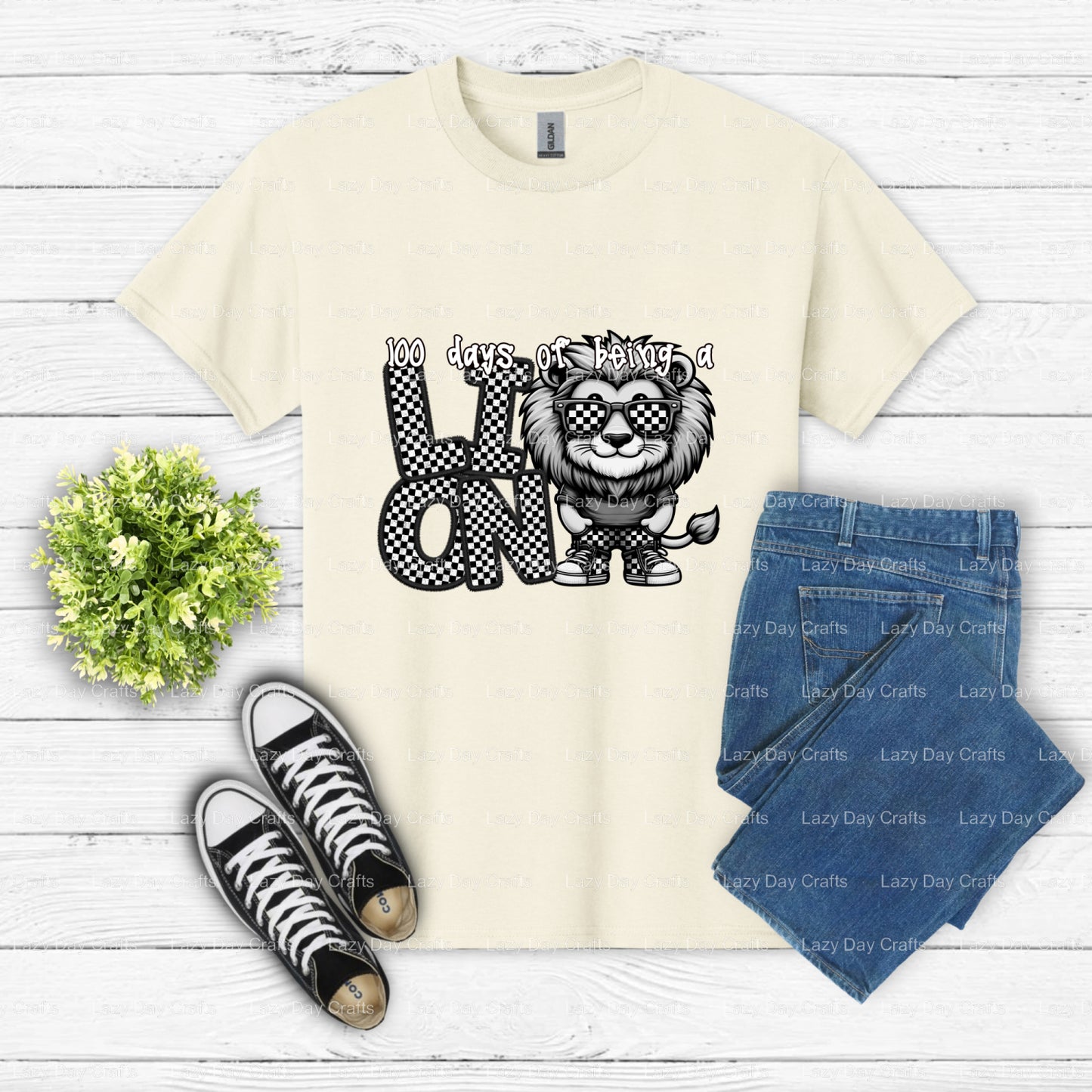 Fierce Lion Mascot DTF Transfer – School Spirit Apparel (view 1 of 2) – by Lazy Day Crafts – DTF Transfers – School Mascot...