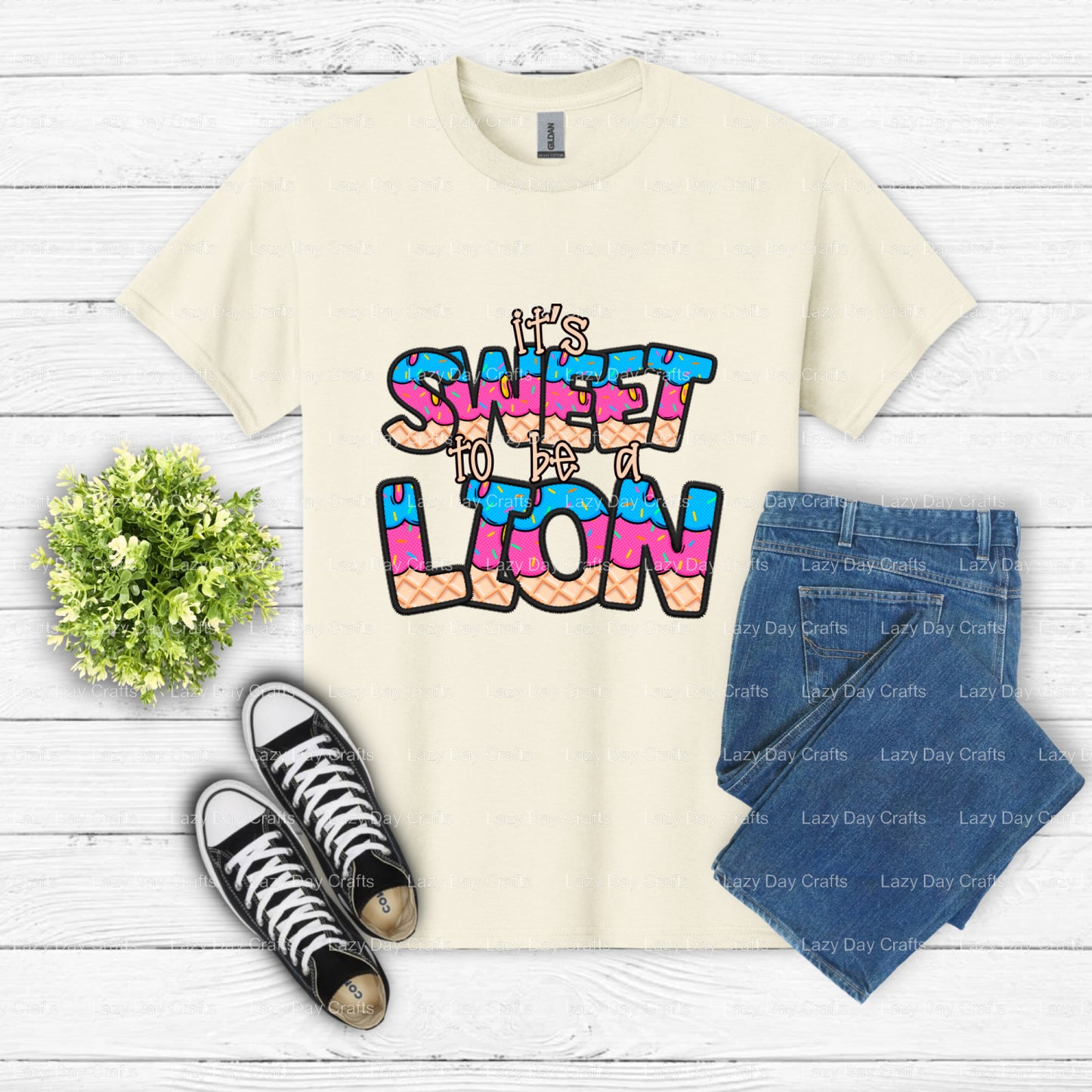 Fierce Lion Mascot Head – School Spirit DTF Transfer (view 2 of 2) – by Lazy Day Crafts – DTF Transfers – School Mascot, A...