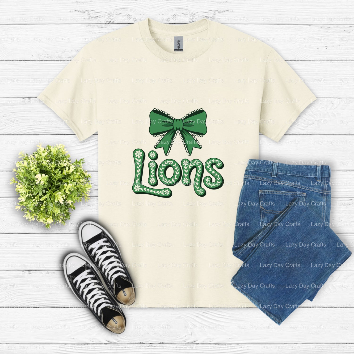 Fierce Lion Mascot Head – School Spirit DTF Transfer (view 2 of 2) – by Lazy Day Crafts – DTF Transfers – School Mascot, A...