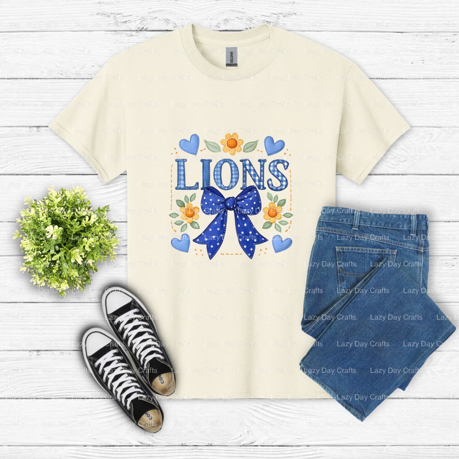 Fierce Lion Mascot – School Spirit DTF Transfer (view 1 of 2) – by Lazy Day Crafts – DTF Transfers – School Mascot, DTF Tr...
