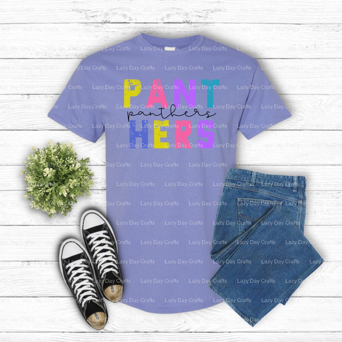 Fierce Panther Head Grunge – School Mascot DTF Transfer (view 2 of 2) – by Lazy Day Crafts – DTF Transfers – School Mascot...