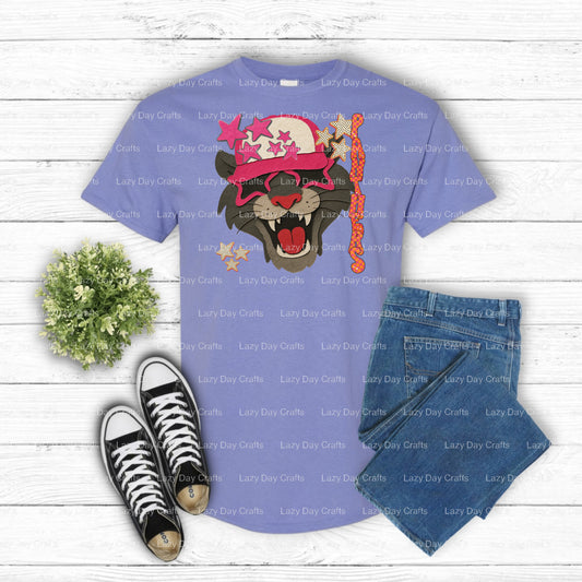 Fierce Panther Head Mascot – School Spirit DTF Transfer (view 1 of 2) – by Lazy Day Crafts – DTF Transfers – School Mascot...