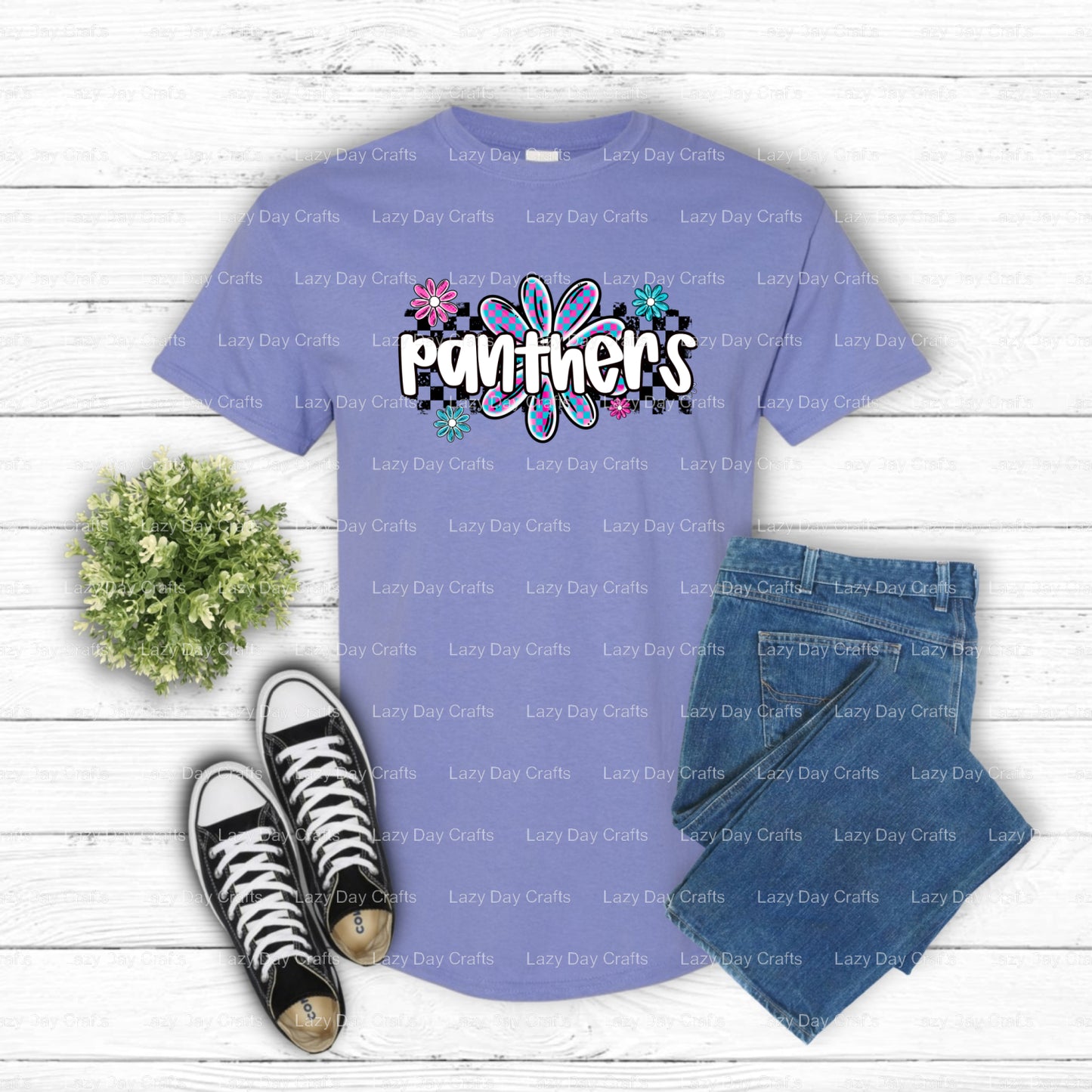 Fierce Panther Head Mascot – School Spirit DTF Transfer (view 1 of 2) – by Lazy Day Crafts – DTF Transfers – School Spirit...