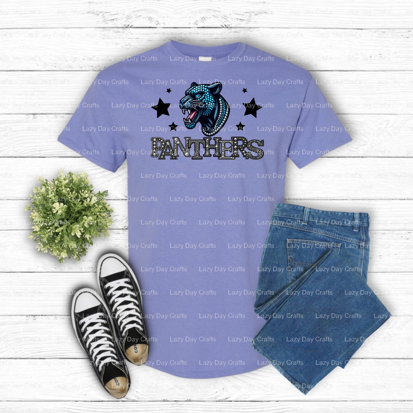 Fierce Panther Head – School Spirit DTF Transfer (view 1 of 2) – by Lazy Day Crafts – DTF Transfers – School Spirit, Appar...