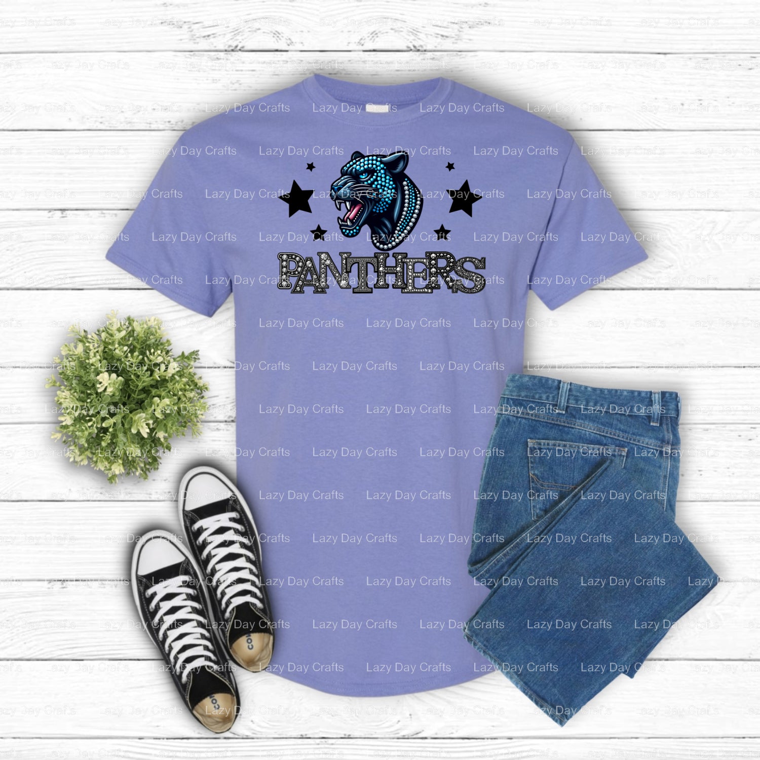 Fierce Panther Head – School Spirit DTF Transfer (view 1 of 2) – by Lazy Day Crafts – DTF Transfers – School Spirit, Appar...