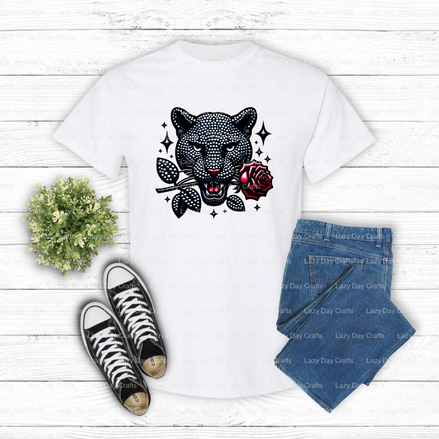 Fierce Panther Head – School Spirit DTF Transfer (view 2 of 2) – by Lazy Day Crafts – DTF Transfers – School Spirit, Appar...