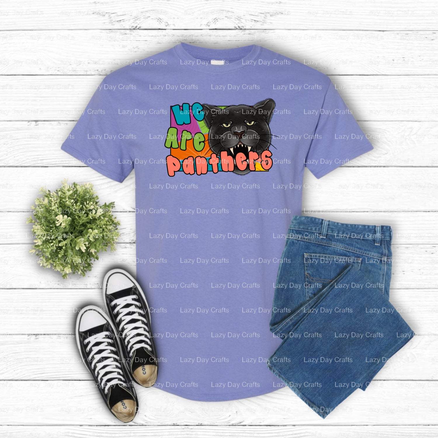 Fierce Panther Mascot – School Spirit DTF Transfer (view 1 of 2) – by Lazy Day Crafts – DTF Transfers – School Mascot, App...