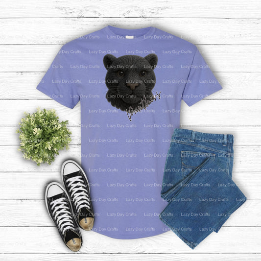 Fierce Panther Mascot – School Spirit DTF Transfer (view 1 of 2) – by Lazy Day Crafts – DTF Transfers – School Spirit, App...