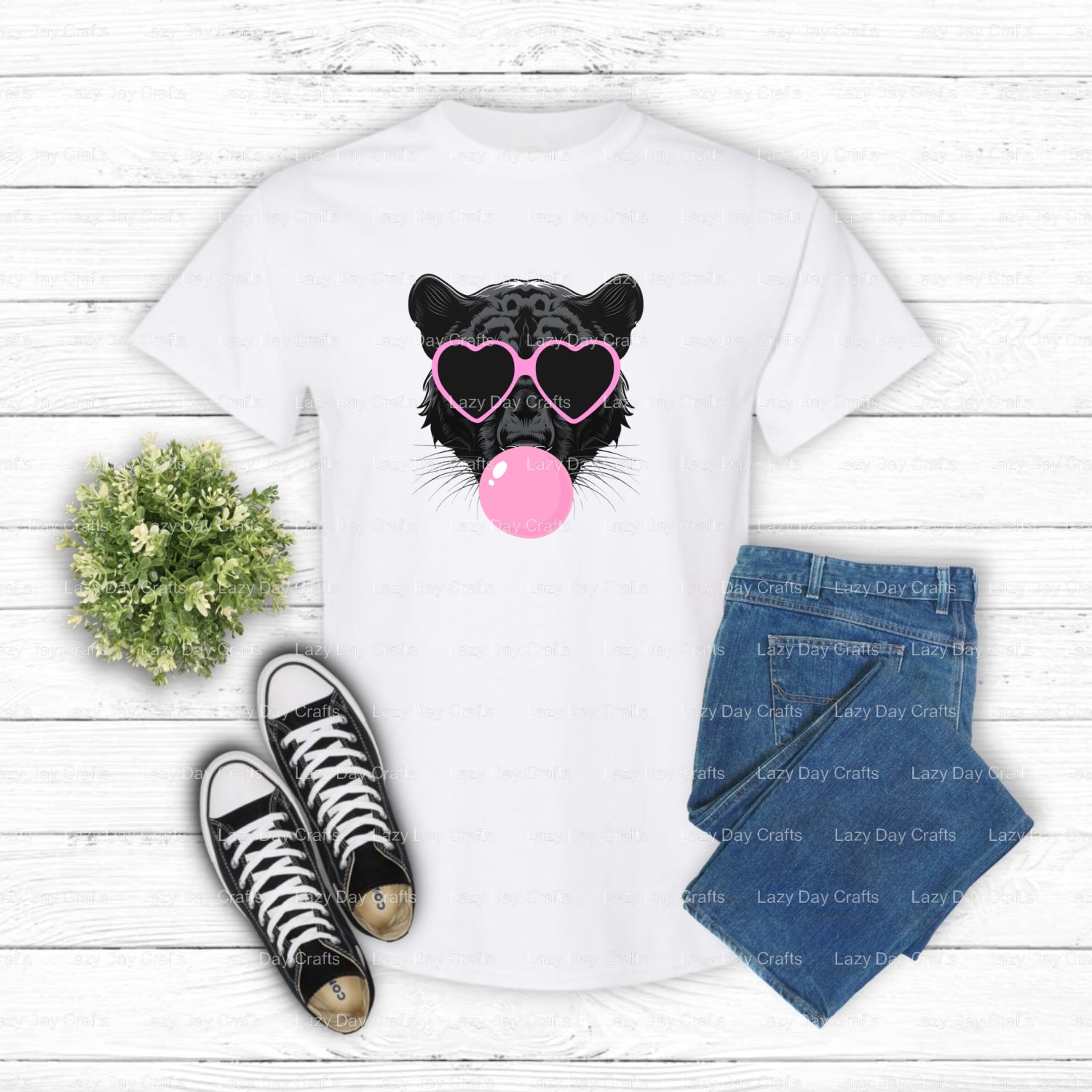 Fierce Panther Mascot – School Spirit DTF Transfer (view 2 of 2) – by Lazy Day Crafts – DTF Transfers – School Mascot, App...