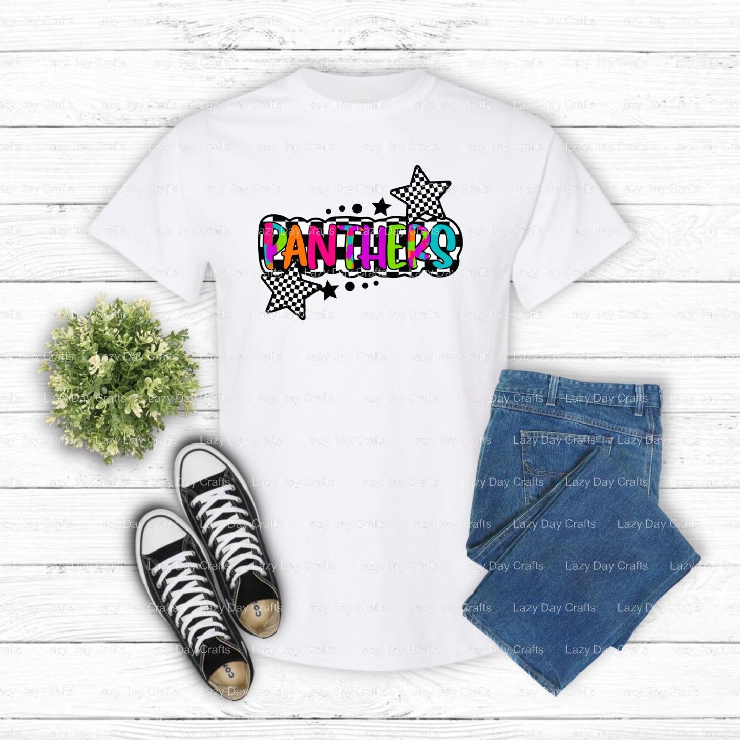 Fierce Panther Mascot – School Spirit DTF Transfer (view 2 of 2) – by Lazy Day Crafts – DTF Transfers – School Spirit, App...