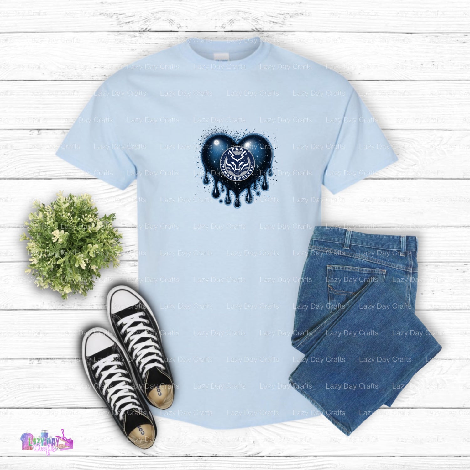 Fierce Wolf Head – Timberwolves Fan DTF Transfer (view 2 of 2) – by Lazy Day Crafts – DTF Transfers – Basketball Fan, Appa...