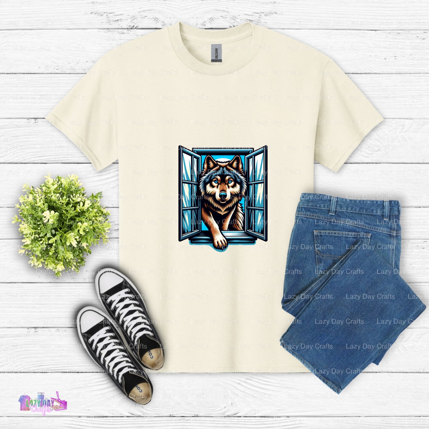 Fierce Wolf Mascot – Timberwolves DTF Transfer (view 2 of 2) – by Lazy Day Crafts – DTF Transfers – Timberwolves, NBA Bask...