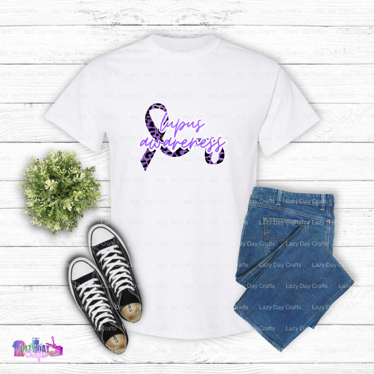 FIGHT FOR THOSE WHO CANT – Lupus Awareness DTF Transfer (view 2 of 2) – by Lazy Day Crafts – DTF Transfers – DTF Transfers...